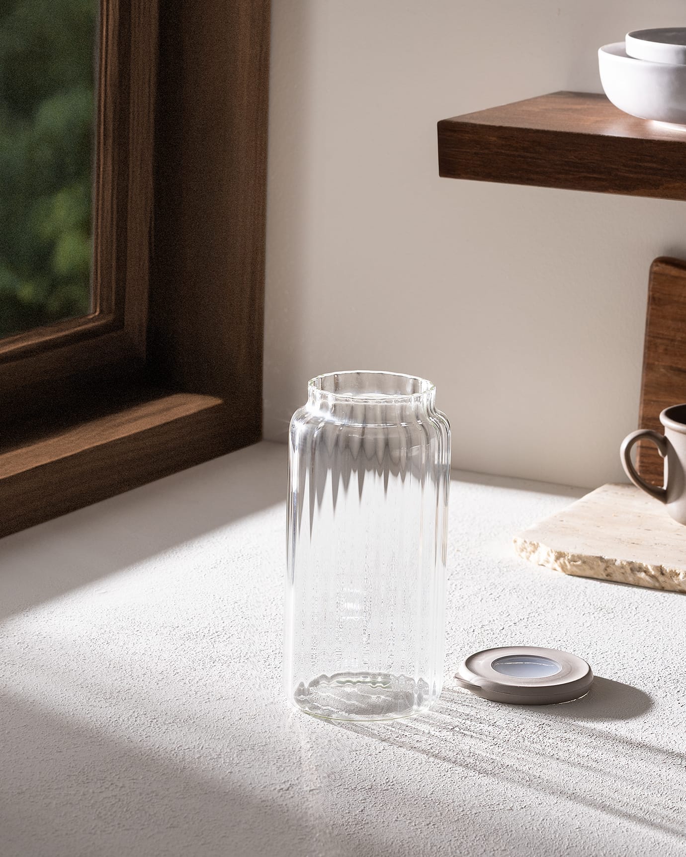 Borosilicate Glass Food Storage Jar - 960 ml Airtight Container