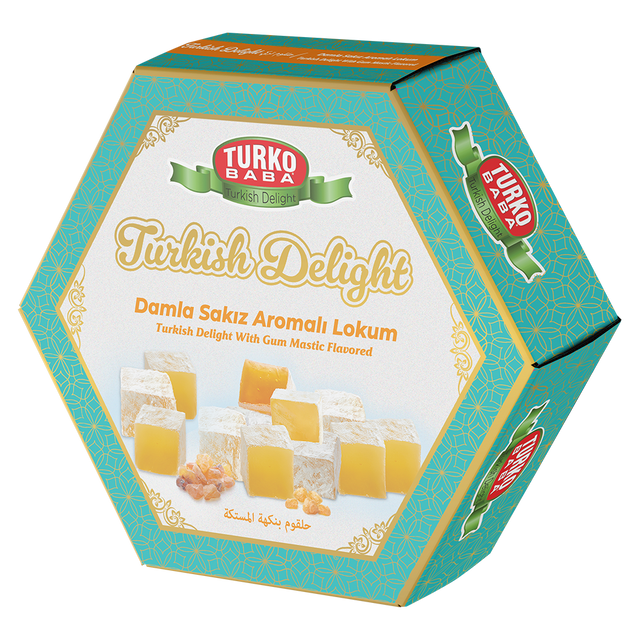 TURKOBABA Premium Mastic Flavored Turkish Delight - 250g
