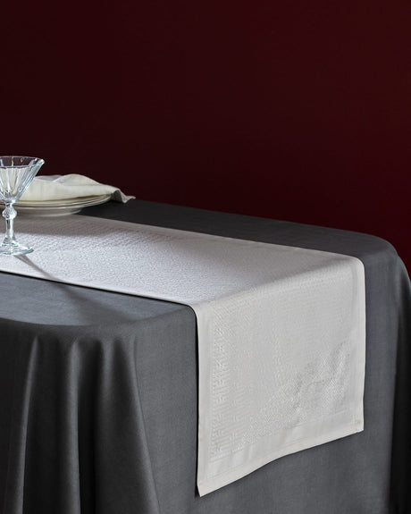 Durable Polyester Table Runner - Sophisticated Bourdon Weave