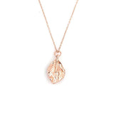 Sterling Silver Leaf Charm Necklace - Delicate Nature Design