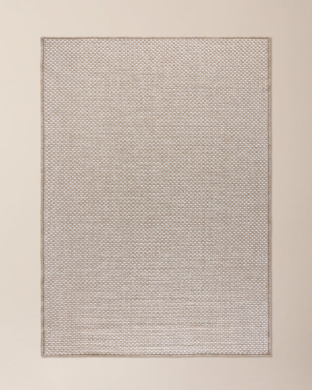 Polypropylene Flatweave Area Rug - Fringed Neutral Design