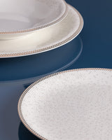 Fine Bone Porcelain 6-Person Dinner Set - Classic White Elegance