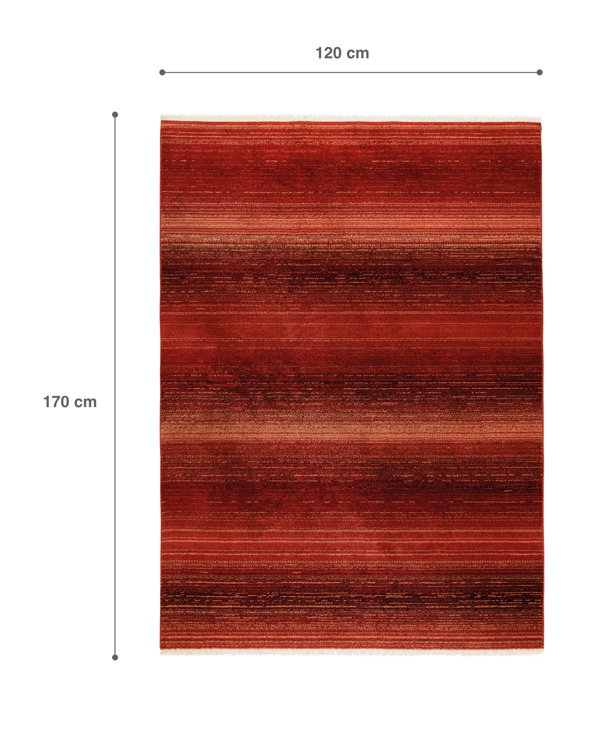 Oriental Cadre Area Rug - Terracotta Rust - 120x170 cm