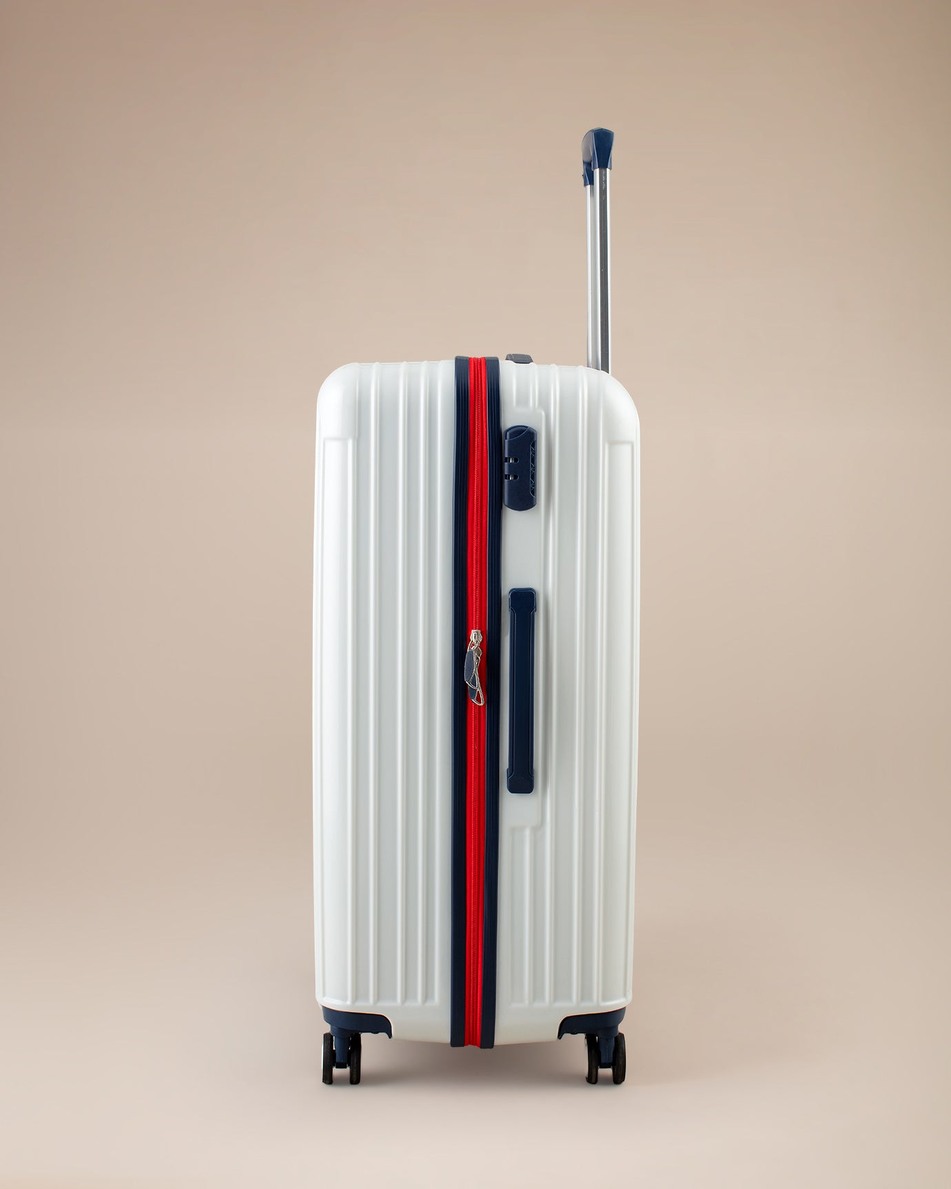 Large White Chest Style Travel Luggage Suitcase