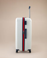 Large White Chest Style Travel Luggage Suitcase