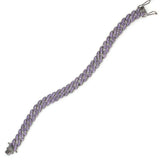 Premium Sterling Silver Purple Stone Curb Chain Bracelet