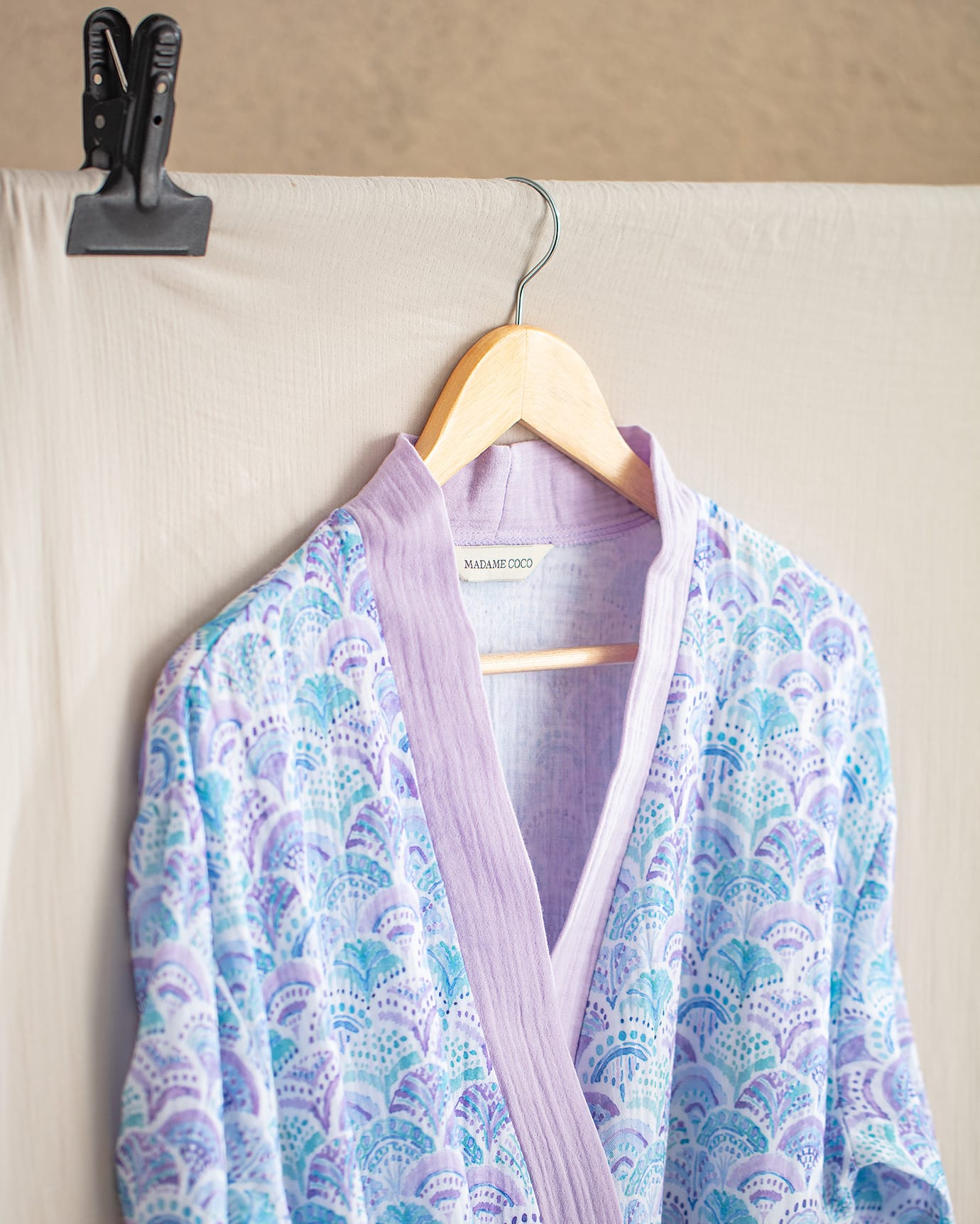 Pure Cotton Muslin Bathrobe - Lightweight & Breathable Comfort