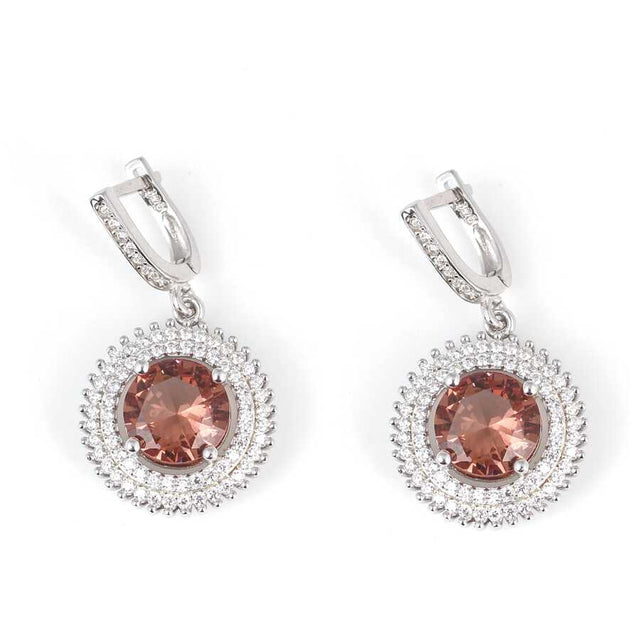 925 Sterling Silver Round Zultanite Earrings - Color-Changing Gemstone