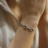 Sterling Silver Oval Zultanite Triple Entourage Adjustable Bracelet