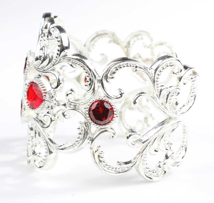 Luxurious Red Ruby Gemstone Bracelet