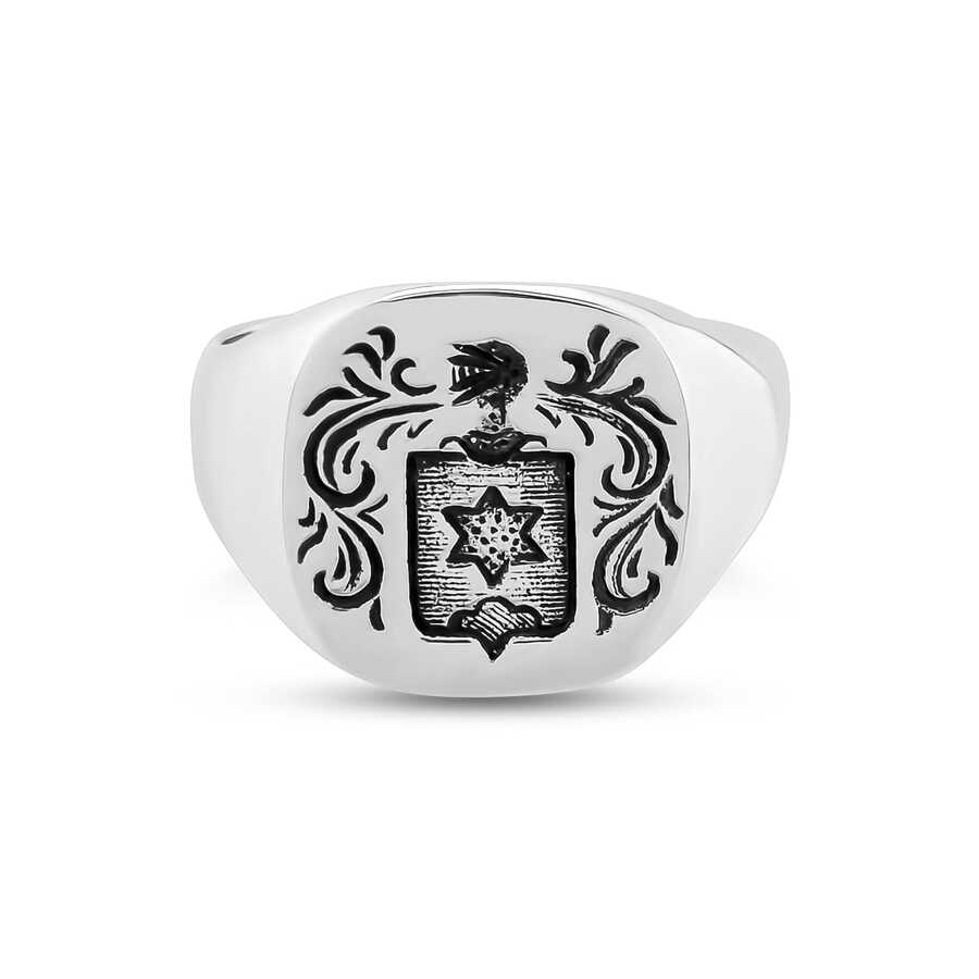 925 Sterling Silver Knight Ring - Bold Medieval Inspired Statement