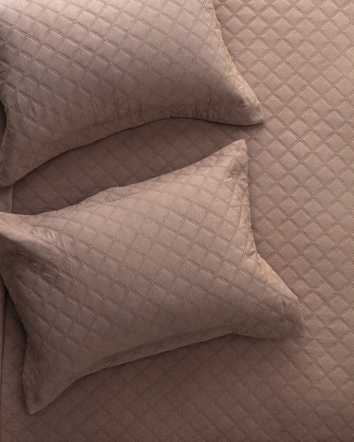 Double Bedspread Coverlet, Terracotta Quilted Bed Cover