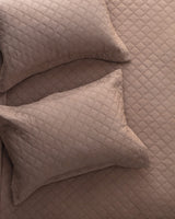 Double Bedspread Coverlet, Terracotta Quilted Bed Cover