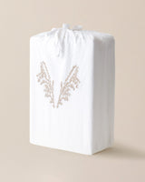 Linda Double Embroidered Washed Seersucker Duvet Cover Set