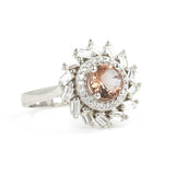 925 Sterling Silver Zultanite & Baguette Wind Rose Ring