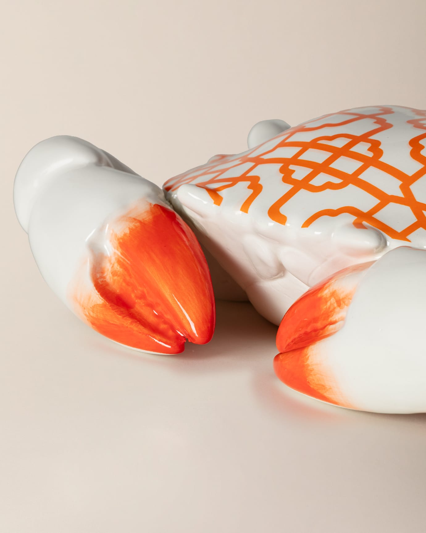 Artistic Resin Figurine - Cabaret Inspired Orange & White Accent