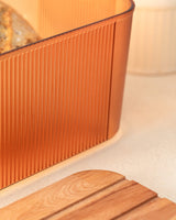 Bread Box with Wooden Lid - Kitchen Countertop Food Storage