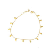 Elegant 925 Sterling Silver 12-Disc Beaded Chain Bracelet