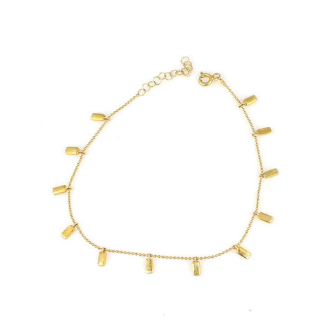 Elegant 925 Sterling Silver 12-Disc Beaded Chain Bracelet