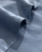 Double Size 100% Cotton Sateen Flat Sheet, Dark Blue