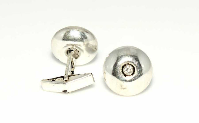 Men's 925 Sterling Silver Stamped Cufflinks