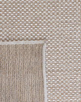 Polypropylene Flatweave Area Rug - Fringed Neutral Design