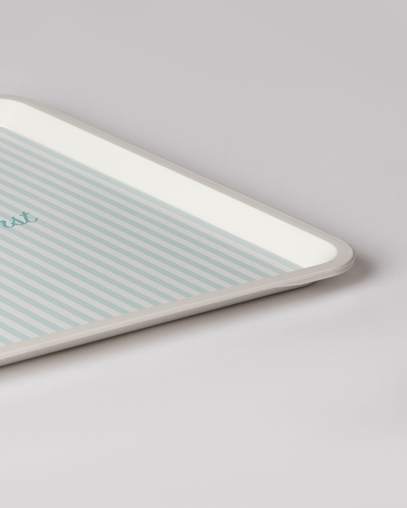 Plastic Square Serving Tray - Chic Two-Tone Design