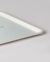 Plastic Square Serving Tray - Chic Two-Tone Design