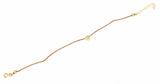 Sterling Silver String Heart Bracelet - Yellow-Tone Finish