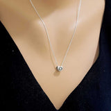 925 Sterling Silver Personalized Initial Heart Pendant Necklace