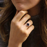 Premium 925 Sterling Silver Onyx Clover Ring