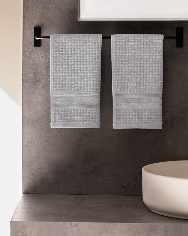 100% Cotton Hand Towel Set of 2 - Luxury Soft & Absorbent