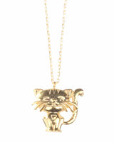 925 Sterling Silver Cute Cat Pendant Necklace - Minimalist Charm