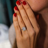 Premium 925 Sterling Silver Square Baguette Ring