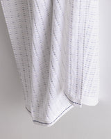 Grenat Cotton Bath Towel - White & Navy