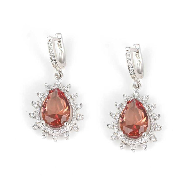 Premium 925 Sterling Silver Zultanite Pear Drop Earrings