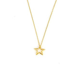 Sterling Silver Hollow Star Pendant Necklace - Celestial Chic
