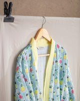 100% Cotton Muslin Women's Bathrobe - Soft & Absorbent