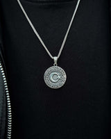 Collier Médaillon en Argent Sterling - Design Héritage Étoile Croissant