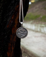 Collier Médaillon Dragon en Argent Sterling - Symbole de Pouvoir Mythique