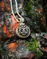 Sterling Silver Seljuk Eagle Necklace - Rotating Pendant Design