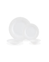 New Bone China 6-Person Dinner Set - Dormir Silver Accent