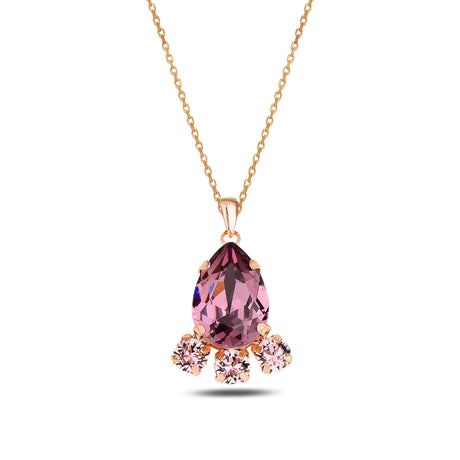 Crystal Chandelier Necklace - Elegant Marquise & Pear-Cut Design