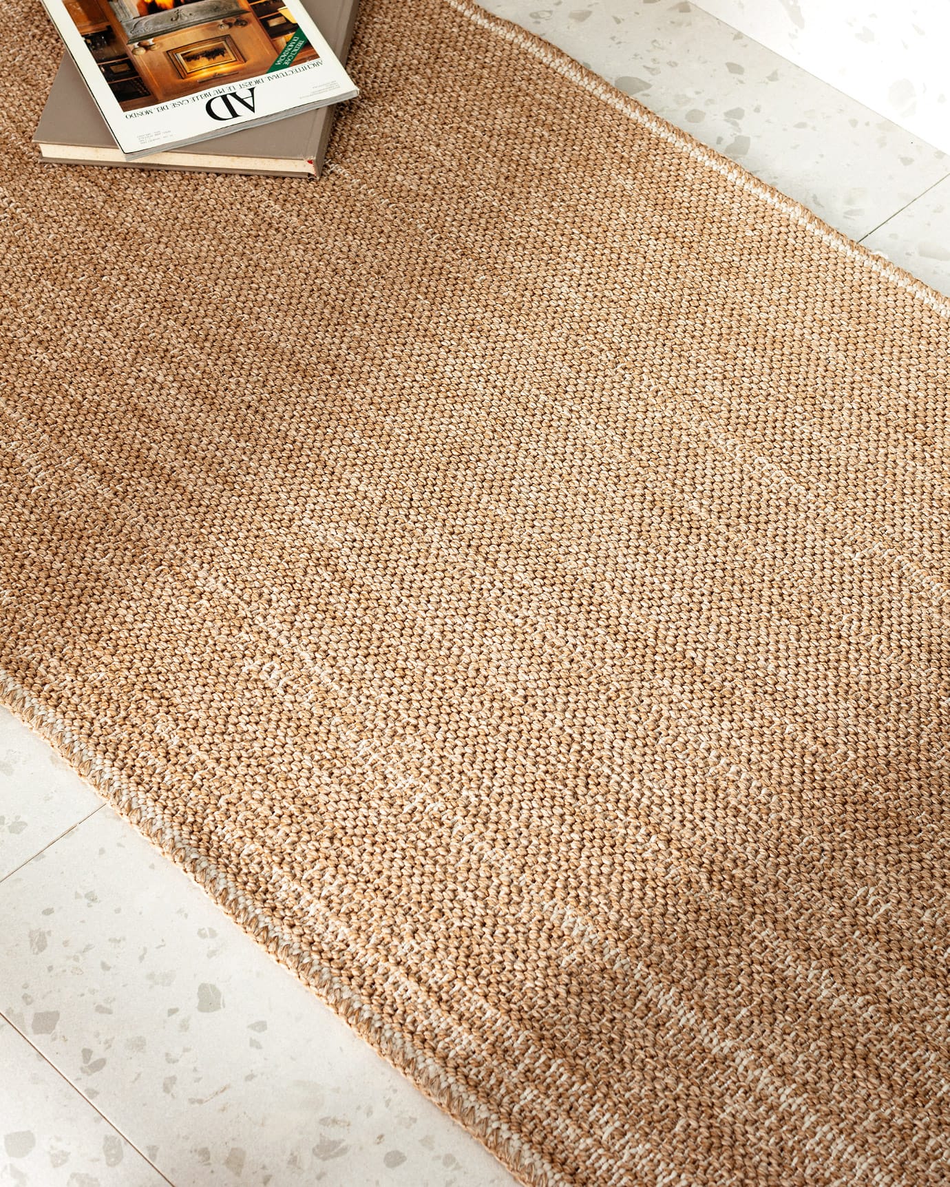 Durable Polypropylene Flatweave Rug - Melanee Beige & Ecru Design