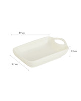 New Bone China Rectangular Sauce Dish - Elegant Petit Design