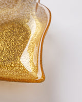 Elegant Glass Decorative Plate - Grelot Gold Finish