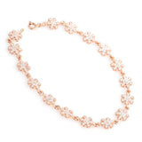 Sterling Silver Snowflake Bracelet - Sparkling Zircon Design