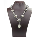 Sterling Silver Enamel Pearl Byzantine Necklace - Constantin Design
