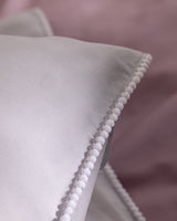 100% Cotton Pillowcase Set of 2 - Soft & Breathable Pillow Covers - Grey & White