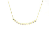 Yellow Plated Sterling Silver Suyolu Necklace - White Zircon